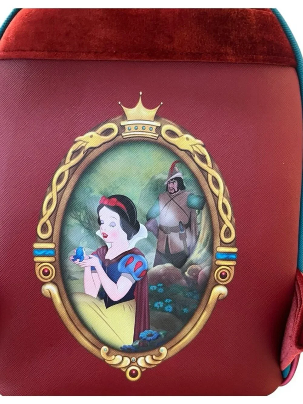 Loungefly Disney Snow White Evil Queen Peacock Throne Mini Backpack Velvet NWT